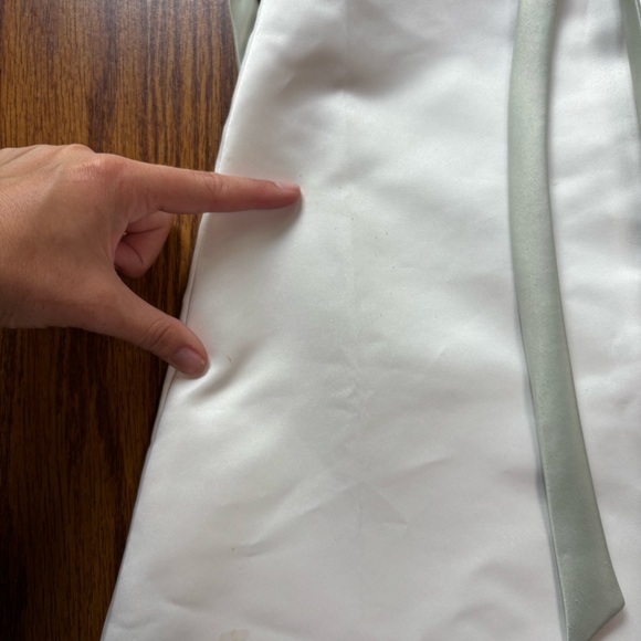 ❄️DONATING SOON! Swea Pea and lily Charming White Kids Dress with Gray Bow Sz 6 - Picture 4 of 10